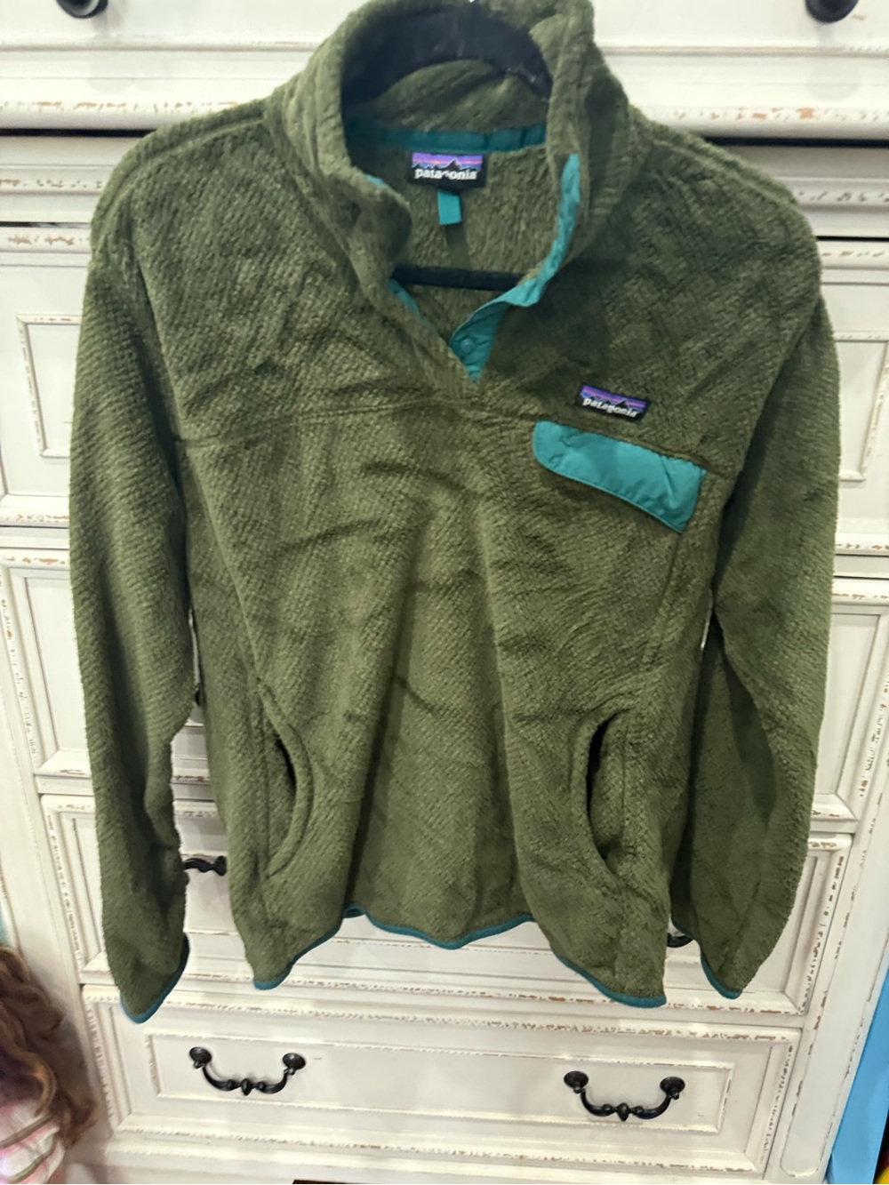 Patagonia Olive Green Fleece Pullover
